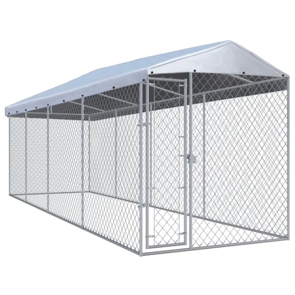 Hundkojor & rastgårdar - Living Hundkennel för utomhusbruk med tak 760x190x225 cm
