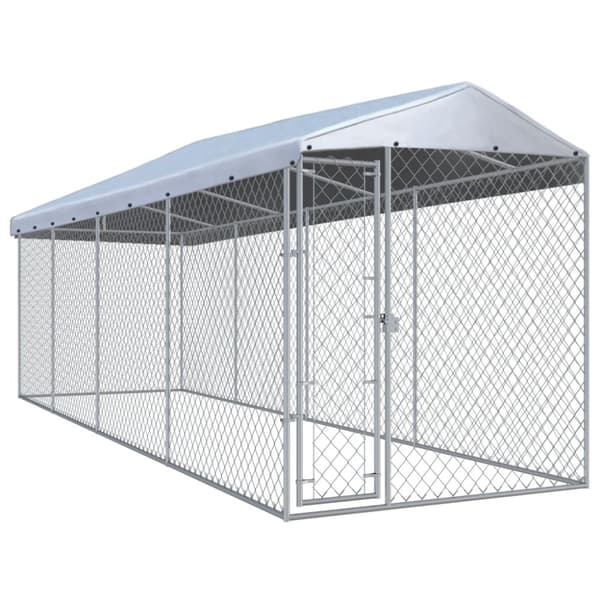 Hundkojor & rastgårdar - Living Hundkennel för utomhusbruk med tak 760x190x225 cm