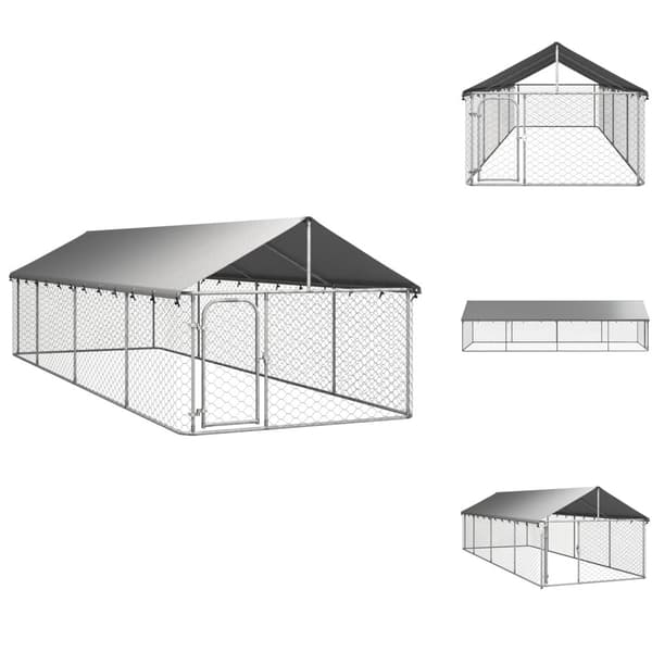 Hundebure & løbegårde - Living udendørs hundebur med tag 600x200x150 cm