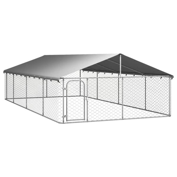 Koiranhäkit & aitaukset - Living Koiran ulkohäkki katoksella 600x300x150 cm