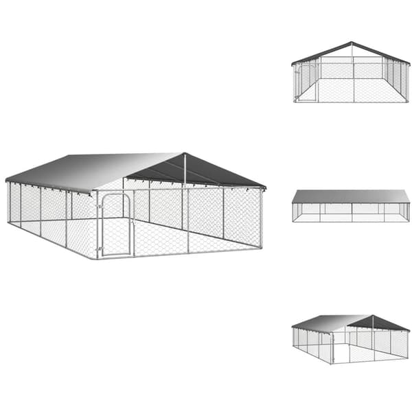 Koiranhäkit & aitaukset - Living Koiran ulkohäkki katoksella 600x300x150 cm
