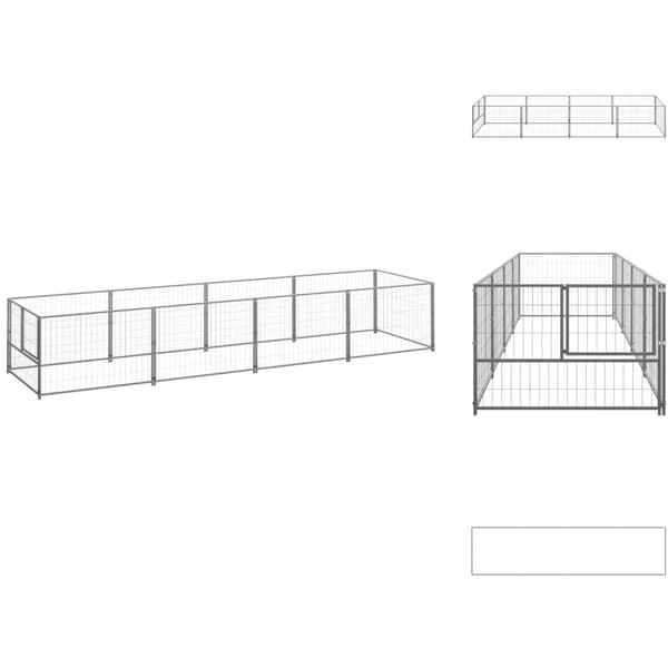 Koiranhäkit & aitaukset - Living Koiranhäkki hopea 4 m² teräs