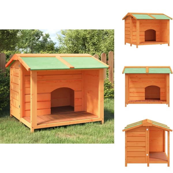 Hundebure & løbegårde - Living hundehus 96x87x80,5 cm massivt fyrretræ brun