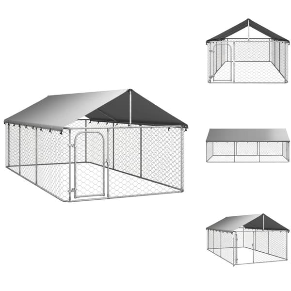 Hundebure & løbegårde - Living udendørs hundebur med tag 400x200x150 cm