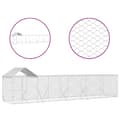 Pikkukuva 3 / 5: Koiranhäkit & aitaukset - Living Koiran ulkohäkki katolla hopea 10x2x2,5 m galvanoitu teräs