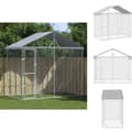 Pikkukuva 1 / 6: Koiranhäkit & aitaukset - Living Koiran ulkohäkki katolla hopea 3x1,5x2,5 m galvanoitu teräs