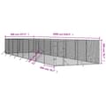 Miniatyrbillede 5 af 5: Hundebure & løbegårde - Living udendørs hundegård 4x16x2 m galvaniseret stål sølvfarvet