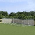Miniatyrbillede 2 af 5: Hundebure & løbegårde - Living udendørs hundegård 4x16x2 m galvaniseret stål sølvfarvet