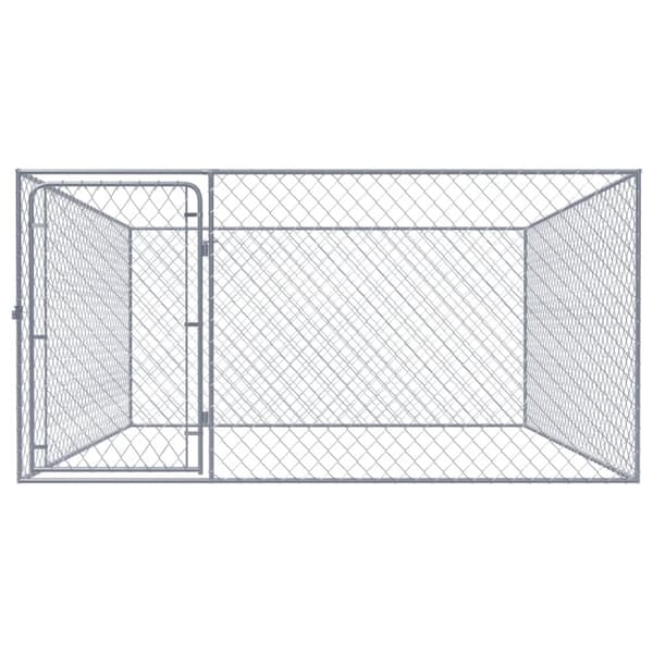 Udendørs hundeløbegård 2 x 2 x 1 m galvaniseret stål - Hundehus - Hundehuse - Home & Living