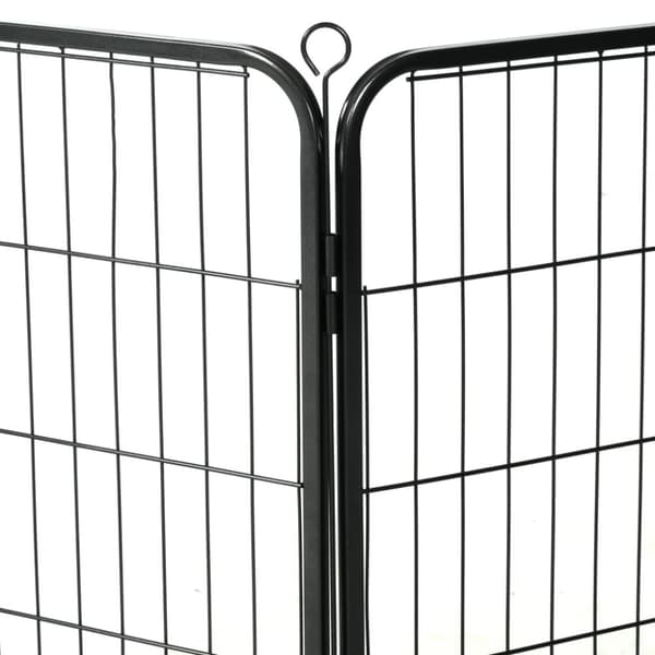Hundhage 12 paneler stål 80x60 cm svart - Lekhage För Hundar - Lekhagar För Hundar - Home & Living