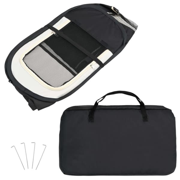 Foldbar hundegård med bæretaske 90x90x58 cm sort - Hundegård - Hundegårde - Home & Living