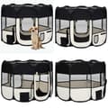 Miniatyrbillede 1 af 11: Foldbar hundegård med bæretaske 90x90x58 cm sort - Hundegård - Hundegårde - Home & Living