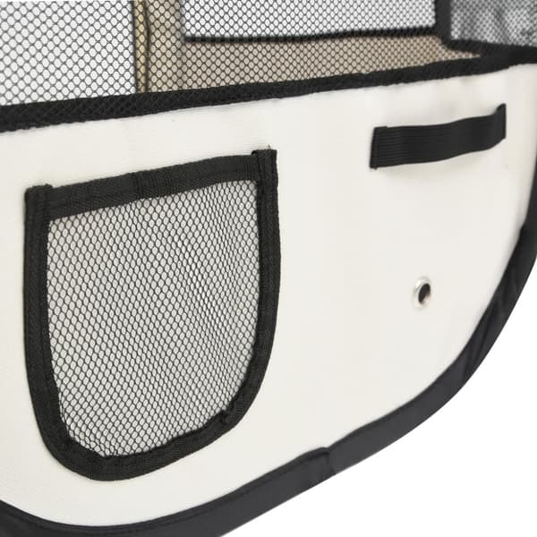 Foldbar hundegård med bæretaske 125x125x61 cm lyserød - Hundegård - Hundegårde - Home & Living