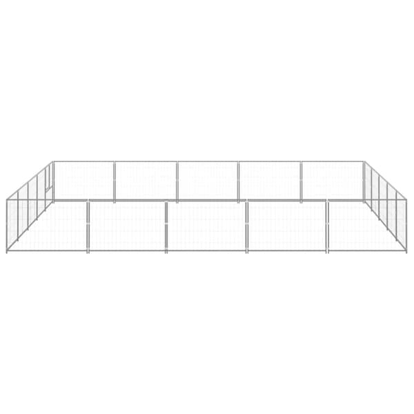 Koiranhäkki hopea 25 m² teräs - Koiranhäkki - Koiranhäkit - Home & Living