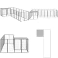 Miniatyrbillede 1 af 7: Hundeløbegård 6,05 m² stål sort - Hundebur - Hundebure - Home & Living