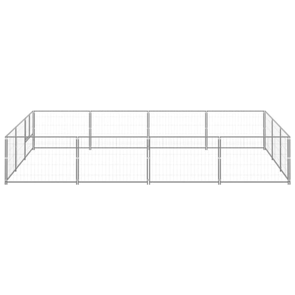 Koiranhäkki hopea 12 m² teräs - Koiranhäkki - Koiranhäkit - Home & Living