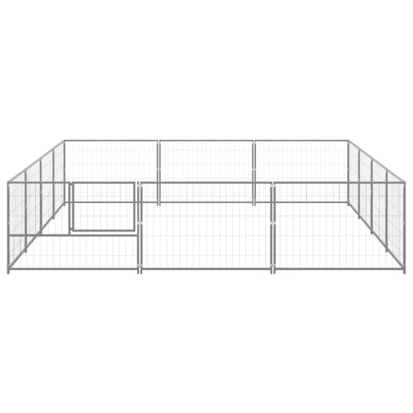 Koiranhäkki hopea 12 m² teräs - Koiranhäkki - Koiranhäkit - Home & Living