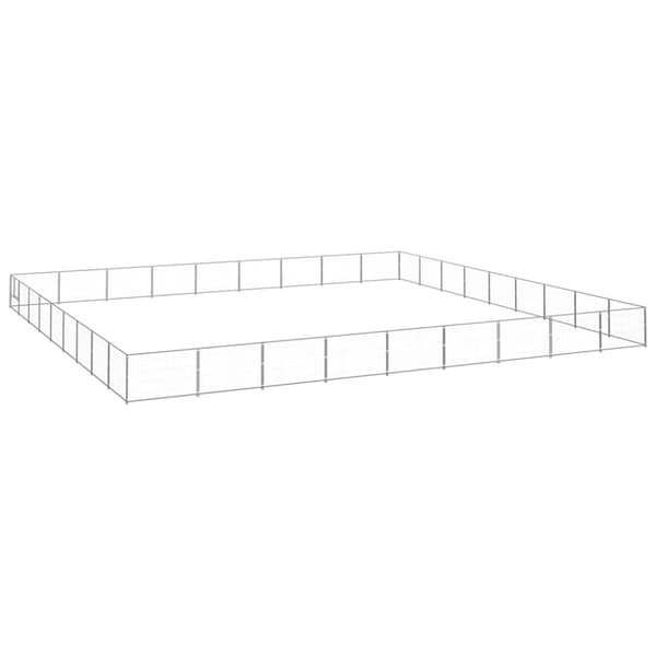 Koiranhäkki hopea 81 m² teräs - Koiranhäkki - Koiranhäkit - Home & Living