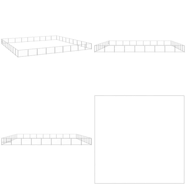 Koiranhäkki hopea 81 m² teräs - Koiranhäkki - Koiranhäkit - Home & Living