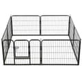 Miniatyrbillede 6 af 10: Løbegård til hunde 8 paneler stål 60 x 80 sort - Hvalpegård - Hvalpegårde - Home & Living