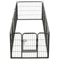 Miniatyrbillede 7 af 10: Løbegård til hunde 8 paneler stål 60 x 80 sort - Hvalpegård - Hvalpegårde - Home & Living
