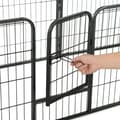 Miniatyrbillede 9 af 10: Løbegård til hunde 8 paneler stål 60 x 80 sort - Hvalpegård - Hvalpegårde - Home & Living