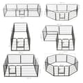 Miniatyrbillede 10 af 10: Løbegård til hunde 8 paneler stål 60 x 80 sort - Hvalpegård - Hvalpegårde - Home & Living