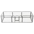 Miniatyrbillede 2 af 10: Løbegård til hunde 8 paneler stål 60 x 80 sort - Hvalpegård - Hvalpegårde - Home & Living