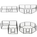 Miniatyrbillede 1 af 10: Løbegård til hunde 8 paneler stål 60 x 80 sort - Hvalpegård - Hvalpegårde - Home & Living