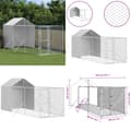 Pikkukuva 1 / 5: Koiran ulkohäkki katolla hopea 2x6x2,5 m galvanoitu teräs - Koiran Ulkohäkki - Koiran Ulkohäkit - Home & Living