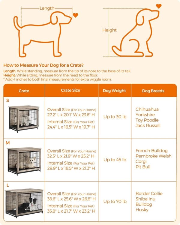 Rootz Greige Hundebur - Kæledyrsbur - Kennel - Spånplade- og stålkonstruktion - Rummeligt interiør - Nem montering - 69 cm x 51 cm x 60 cm