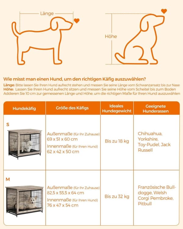 Rootz Greige Hundebur - Kæledyrsbur - Kennel - Spånplade- og stålkonstruktion - Rummeligt interiør - Nem montering - 82,5 cm x 56 cm x 64 cm - Maks. b