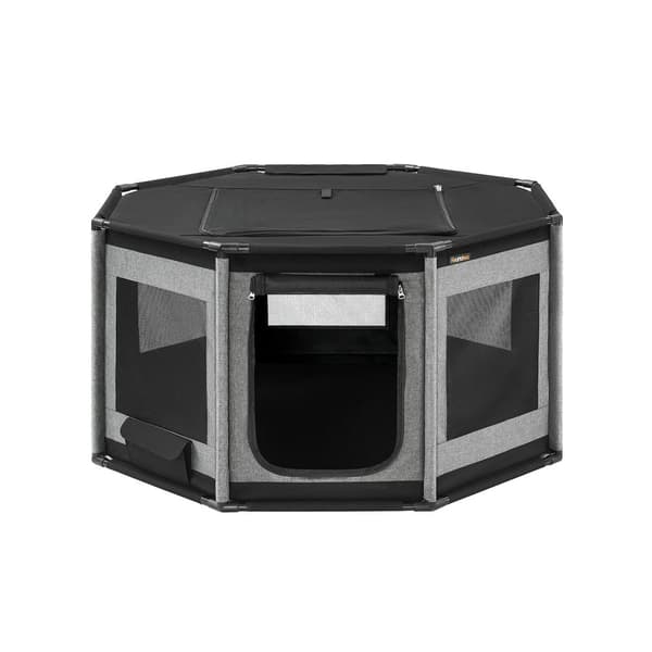 Rootz Oxford Stof Puppy Kravegård - Hundelegegård - Husdyrindhegning - Letvægts - Holdbar - Bærbar - 112 cm x 112 cm x 62 cm