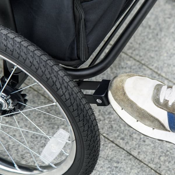 Rootz PawHut kokoontaitettava pop-up koirarattaat - Pet Buggy - Koirakärry - Saranoitu katos - Suuret kumirenkaat - Integroitu koiran talutushihna - 1