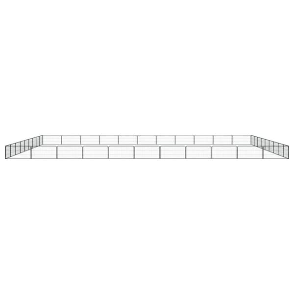 Hundbur 40 paneler svart 100x50 cm pulverlackerat stål