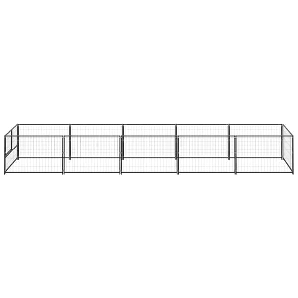 Hundgård svart 5 m² stål