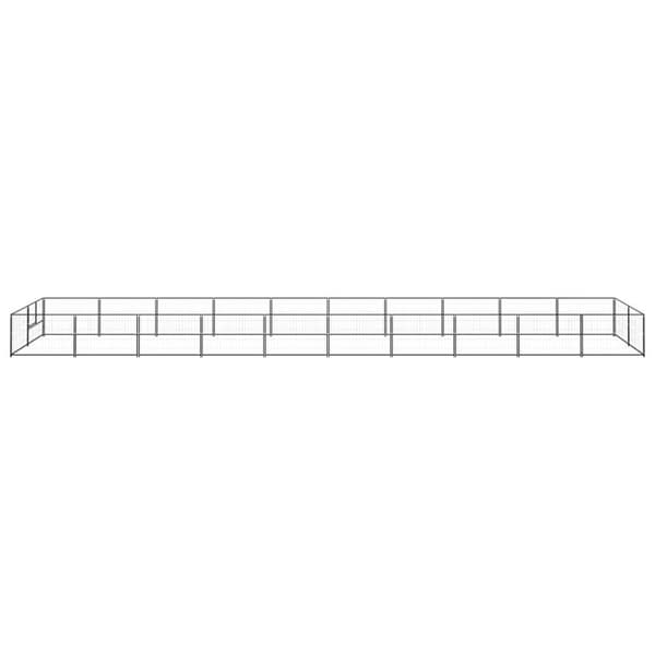 Hundgård svart 20 m² stål