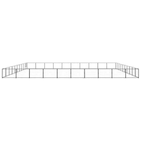 Hundgård svart 100 m² stål