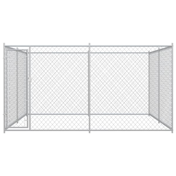 Hundgård för utomhusbruk 383x383x185 cm