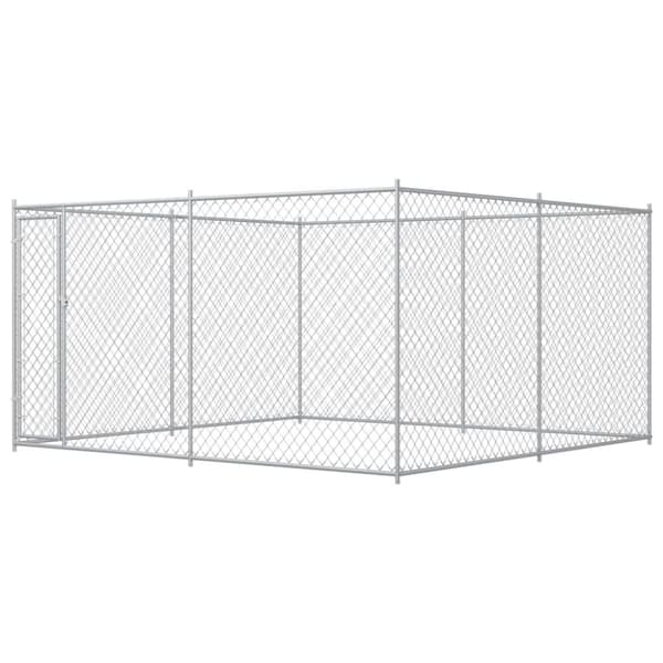 Hundgård för utomhusbruk 383x383x185 cm