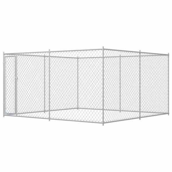 Hundgård för utomhusbruk 383x383x185 cm