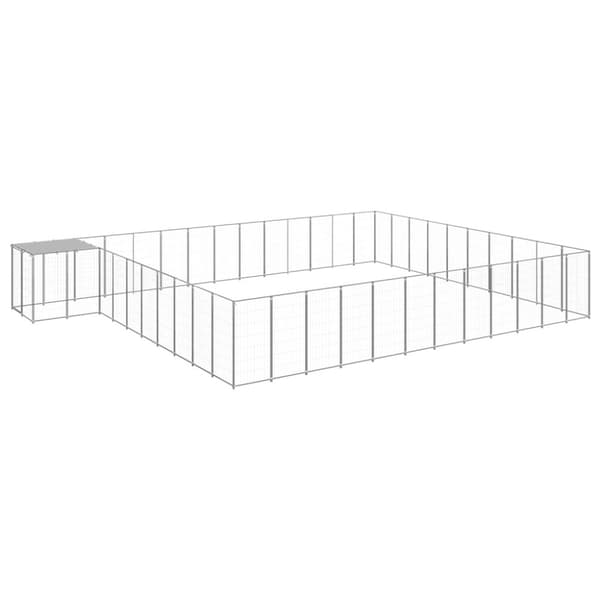 Hundgård silver 37,51 m² stål
