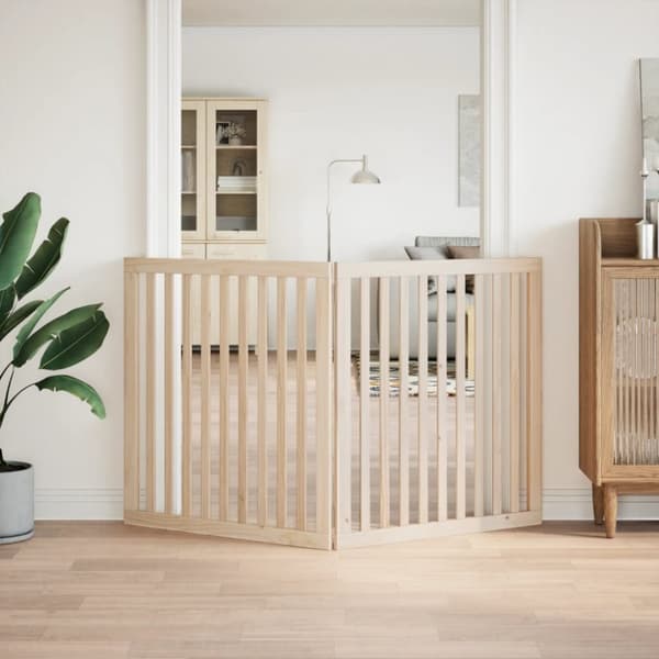 hundelåge 2 paneler 160 cm poppeltræ