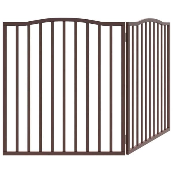 hundelåge 2 paneler 160 cm foldbar poppeltræ brun egetræ