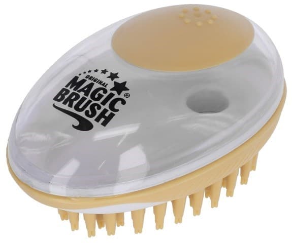 KERBL MagicBrush badebørste til hunde og katte med 100 ml beholder - 11,5x7,5 cm