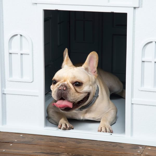 Rootz Outdoor Dog House - Pet Shelter - Canine Home - Hållbar och väderbeständig - 65 x 75,7 x 63 cm