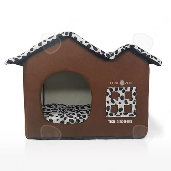 CONFO® Pet Kennel Tvättbar avtagbar kudde Halkfri botten Lyx Stort bekvämt dubbelrum Superior