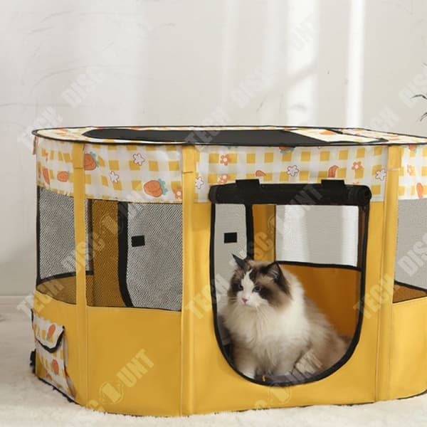 TD® husdjurstält 110*85*60 cm hopfällbart kattungtält universaltält för katter och hundar husdjursmaterial
