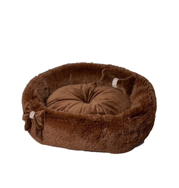 GO GIFT Cocard choklad L - husdjursbädd - 55 x 52 x 18 cm