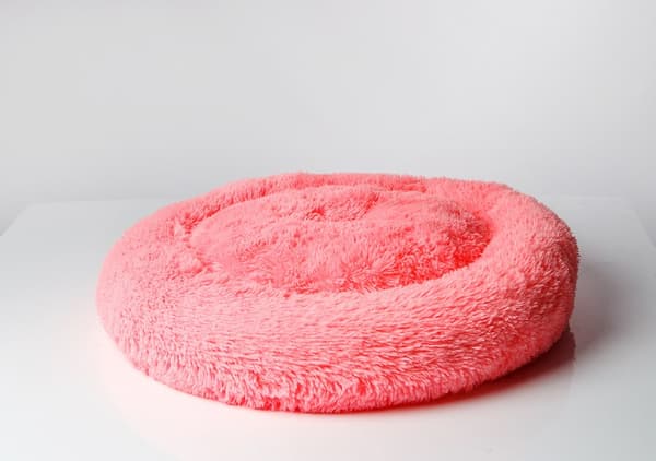 GO GIFT Shaggy pink L - kæledyrsseng - 66 x 66 x 10 cm